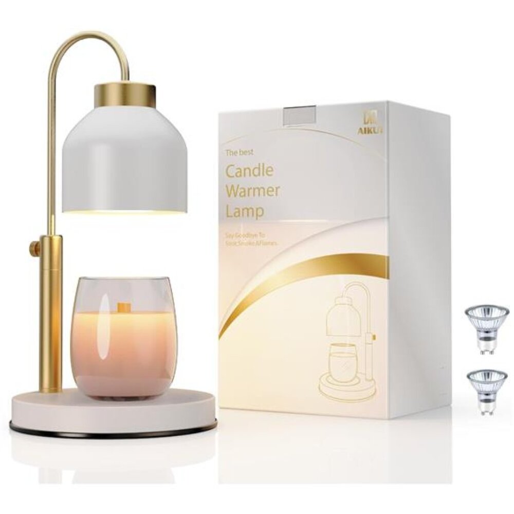 Candle Warmer Lamp, with 2 Bulbs,Timer & Dimmer,Compatible